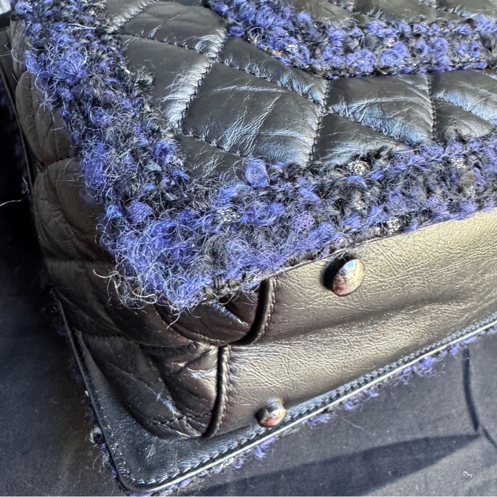 Chanel Calf Leather & Tweed Grand Shopping Secrets Tote - Picture 12 of 14